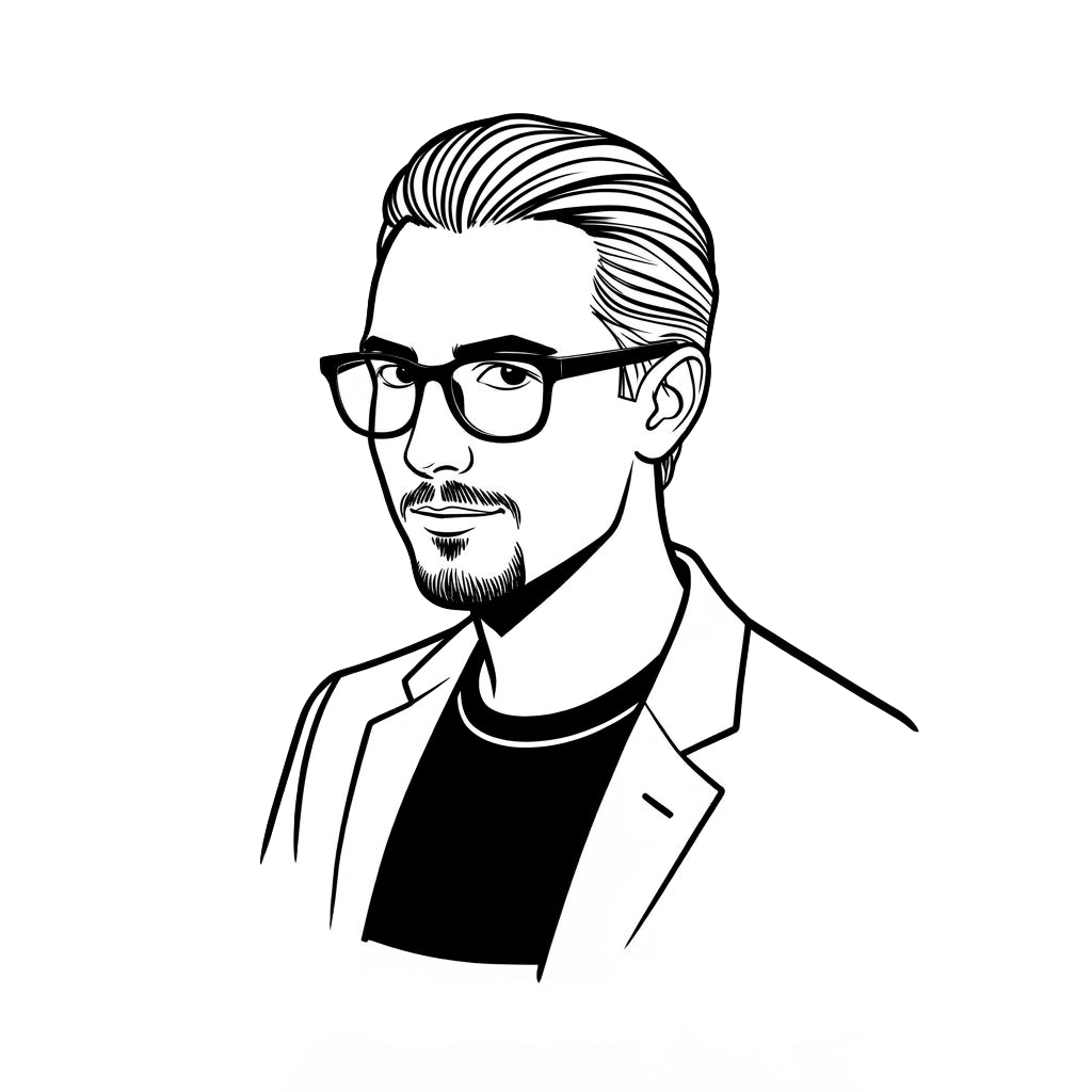 Illustrated portrait of Philip Letts, LettsGroup CEO