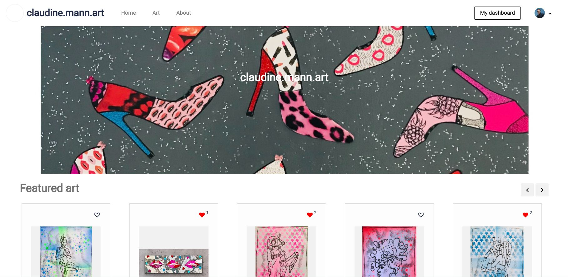 Claudine Mann Art Gallery at LettsArt - screenshot