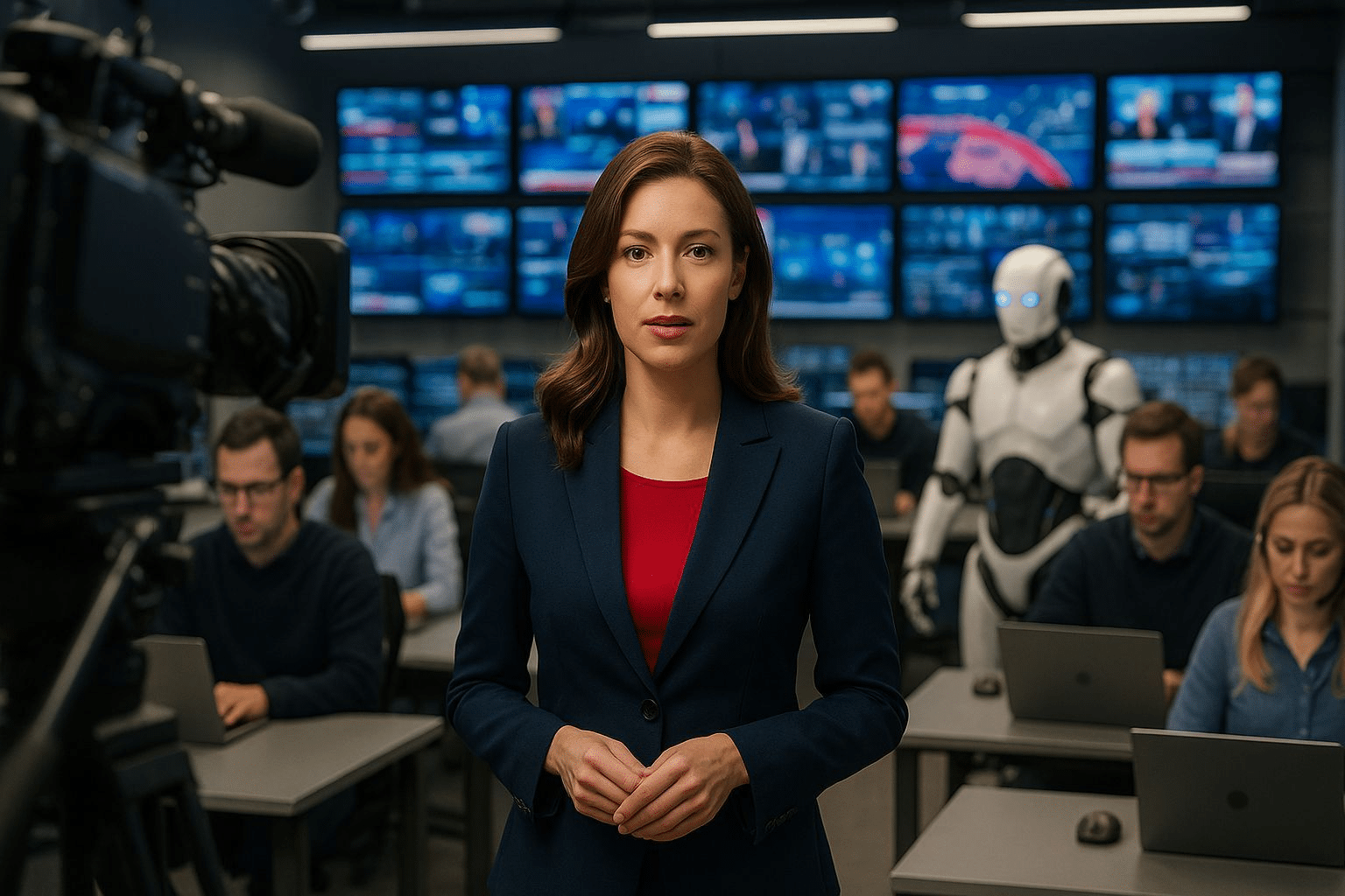 Modern Day AI Powered TV Newsroom
