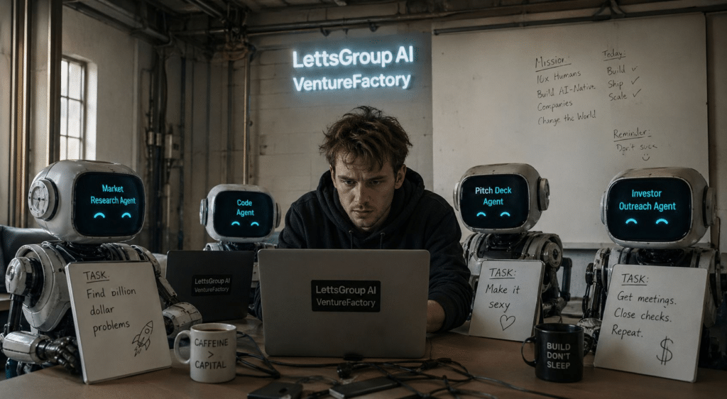 LettsGroup AI VentureFactory AI Co-Founders Working With Startup Founder