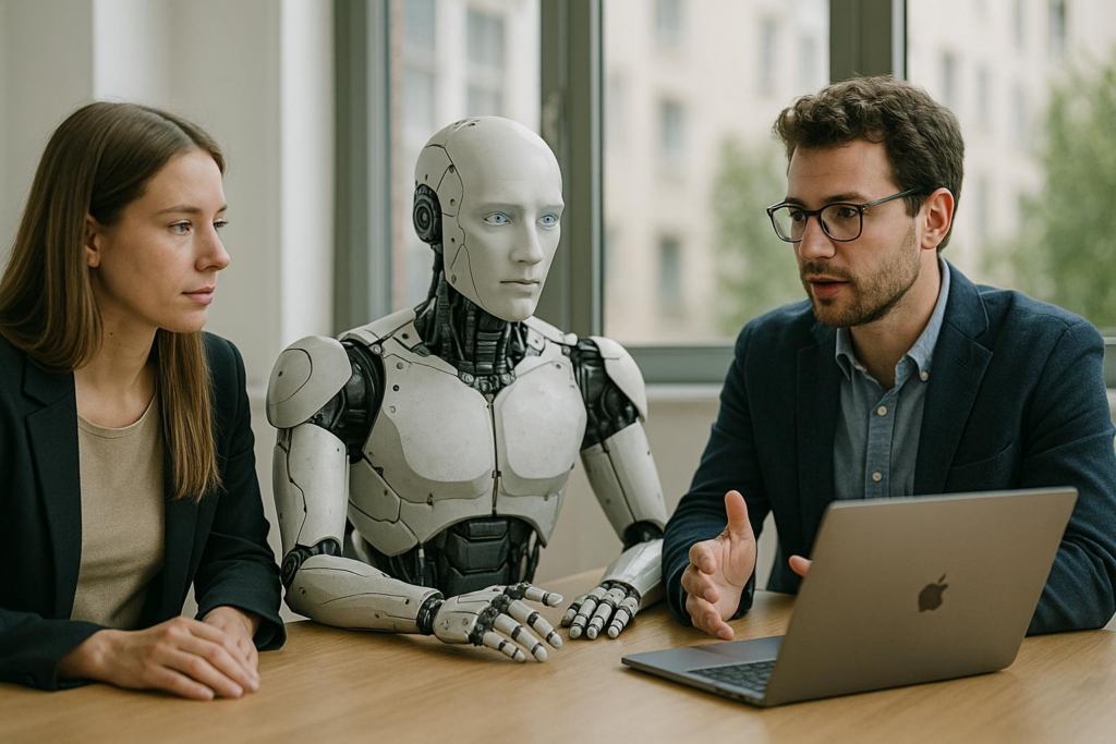 Human-Robot Collaboration in a Modern Office Meeting